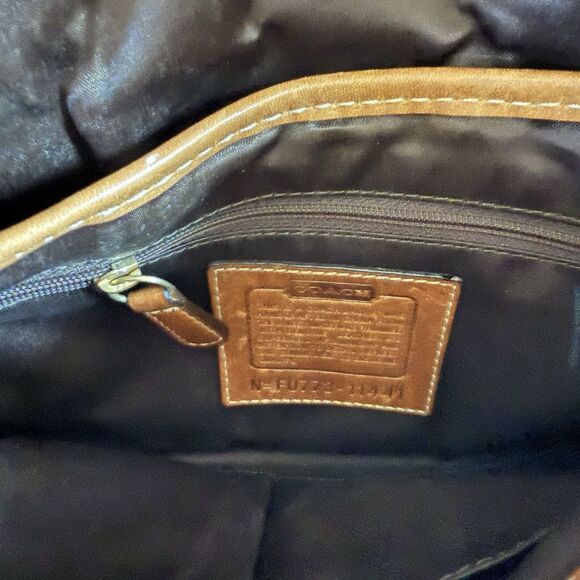 Y2K Coach Handbag No F0773-11441 Great CONDITION. SEE PICTURES!! Brown 10” X 7” - Picture 8 of 13